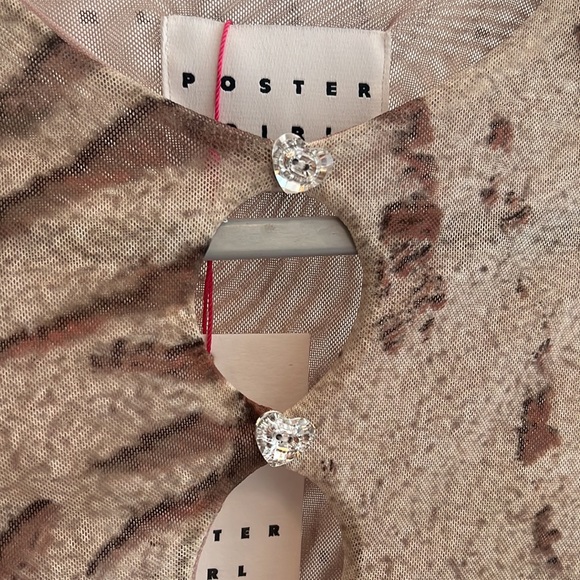 Poster Girl London Bedrock crop Tiger print top XS rare color pattern - Picture 3 of 7